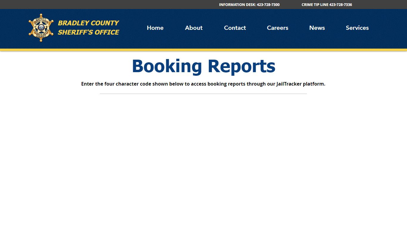 Booking Reports - BradleyCountySheriff