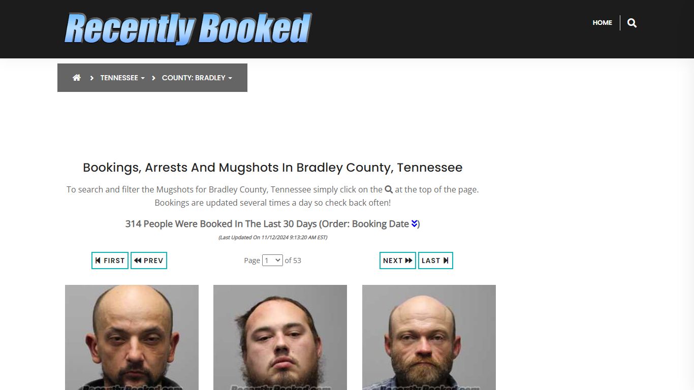 Bookings, Arrests and Mugshots in Bradley County, Tennessee