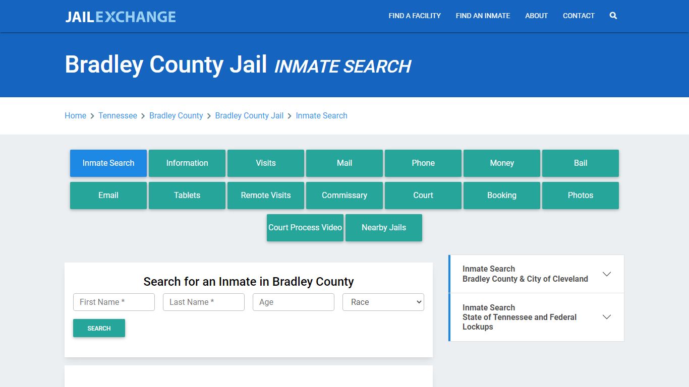 Bradley County Jail, TN Inmate Search: Roster & Mugshots